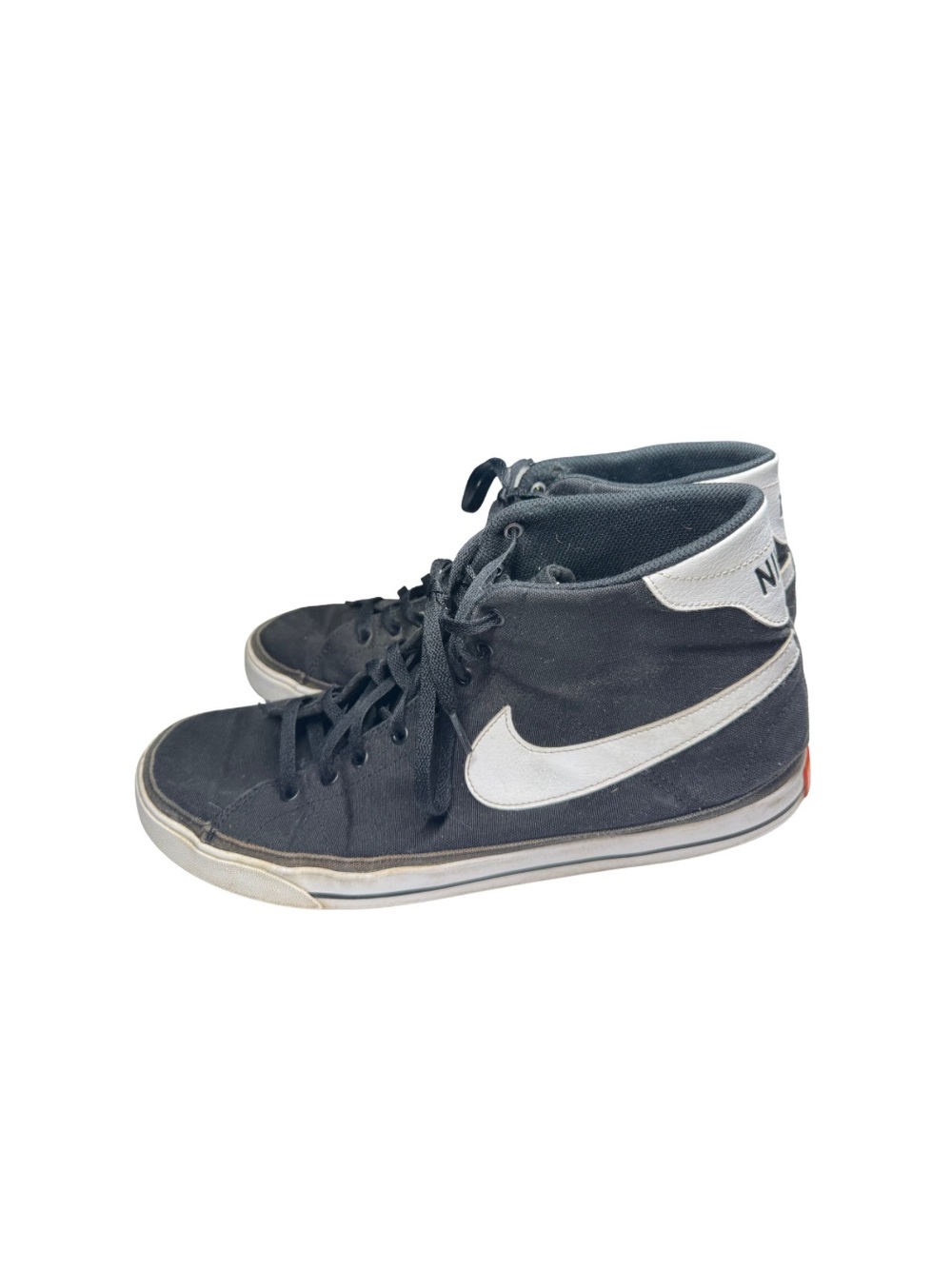 Men’s Nike Court Legacy Canvas Mid top Black White 14 casual athletic basketball